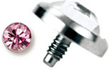 Single Pink Diamond - Titan Dermal Anchor Kula