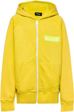 Sgimhoodzip Sweat-Shirt Tops Sweatshirts & Hoodies Hoodies Yellow Diesel