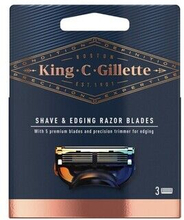 Barbering Blade Refill King C Gillette Shave & Edging (3 uds)