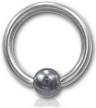 Silver BCR med Hematite ball Titan