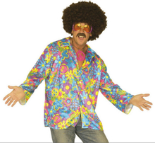 Hippie Kostyme Skjorte - Flerfarget - Strl XL