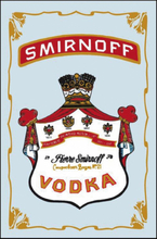 Innramad Spegel med Motiv - Smirnoff Vodka - 22 x 32 cm