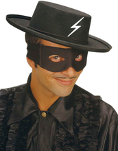 Svart Zorro Hatt
