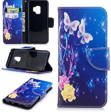 Pattern Printing PU Leather Magnetic Wallet Stand Casing for Samsung Galaxy S9