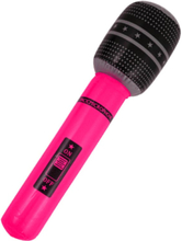 Uppblåsbar Neon Rosa Mikrofon 40 cm