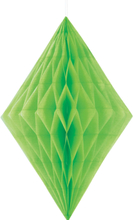 1 st Limegrön Diamantformad Honeycomb 35 cm