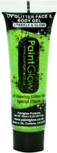 Glitter Face & Body Gel UV 10 ml - Grön