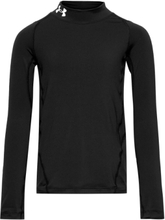 Ua Hg Armour Mock Ls Sport T-shirts Long-sleeved T-Skjorte Black Under Armour
