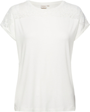 Crtrulla Jersey T-Shirt T-shirts & Tops Short-sleeved Hvit Cream*Betinget Tilbud