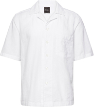 Reg Fit Cuban Ss Beach Shirt Designers Shirts Short-sleeved White Oscar Jacobson