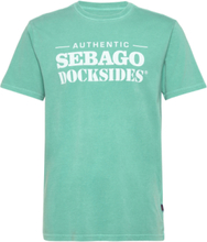 Dks Outwashed Tee T-shirts Short-sleeved Grønn Sebago*Betinget Tilbud