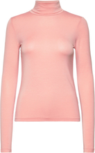 Joline T-Neck Tops Knitwear Turtleneck Pink Basic Apparel