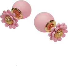 Dior Inspirerade Örhängen med Pärla & Blomma - Matt Ljus Rosa