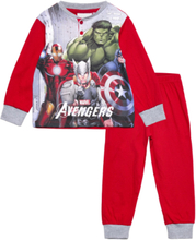 Long Pyjama In Box Pyjamassæt Red Marvel
