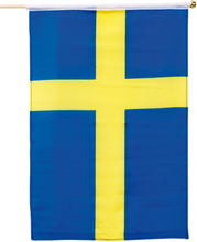 Svensk Håndflagg på Pinne 40x30 cm