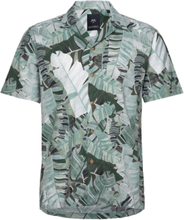 Pure Linen Resort S/S Shirt Tops Shirts Linen Shirts Khaki Green Lindbergh