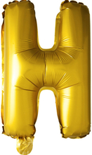 Bokstaven H - Gullfarget JUMBO Folieballong 102 cm