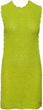 Velvet Crochet Dresses Knitted Dresses Grønn Ganni*Betinget Tilbud