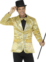 Gullfarget Glitrende Kostymejakke til Mann
