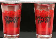 2 stk Röda Shotglas med Flytande Blod