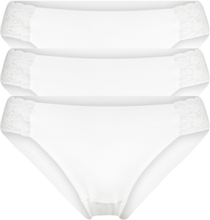 Brief Lace Inv Brazilian Low 3 Lingerie Panties Brazilian Panties Hvit Lindex*Betinget Tilbud
