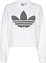 Over D Sweatshirt With Trefoil Application Sweat-shirt Genser Hvit Adidas Originals*Betinget Tilbud