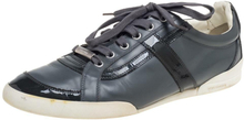 Brukte Patent Leather og Leather Low Top Sneakers