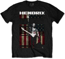 Jimi Hendrix: Unisex T-Shirt/Peace Flag (X-Large)