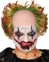Flerfärgad Clown Peruk med Skallig Topp