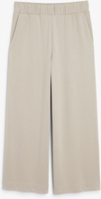 Wide leg super-soft trousers - Brown