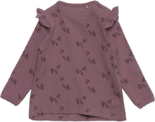 Blouse Ls W.aop - Girls Tops T-shirts Long-sleeved T-Skjorte Purple Fixoni
