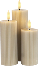 Smilla Rechargeable Home Decoration Candles LED Candles Beige Sirius Home*Betinget Tilbud