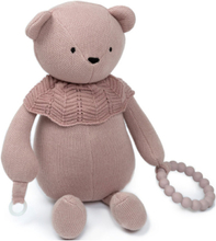 Activity Bear, Knitted Soft Rose/ Powder Toys Soft Toys Teddy Bears Beige Smallstuff