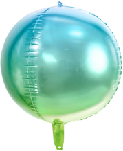 Folieballong Ombre Blå/Grön