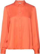 Slffranziska Ls Satin Shirt B Tops Shirts Long-sleeved Pink Selected Femme
