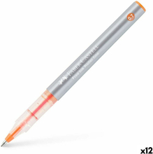 Liquid ink pen Faber-Castell Roller Free Ink Orange 0,7 mm (12 Units)