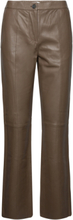Leather Trousers Trousers Leather Leggings/Bukser Brun Rosemunde*Betinget Tilbud
