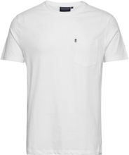 Travis Organic Cotton Tee T-shirts Short-sleeved Hvit Lexington Clothing*Betinget Tilbud