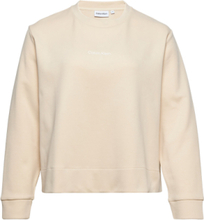 Inclusive Micro Logo Ess Swtshrt Tops Sweatshirts & Hoodies Sweatshirts Beige Calvin Klein
