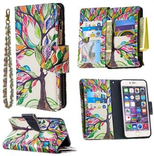 BF03 Pattern Printing Zipper Wallet Leather Protective Shell for iPhone 6 Plus/6S Plus