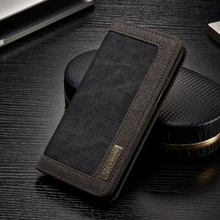 CASEME 006 serie lærredskind læder tegnebog telefon etui til Samsung Galaxy S8 G950