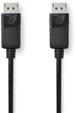 Nedis Displayport-kabel | DisplayPort Hane | DisplayPort Hane | 8K@60Hz | Nickelplaterad | 1.00 m | Rund | PVC | Svart | Låda