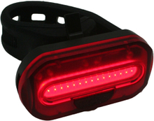 1x Fietsachterlicht / achterlamp fietsverlichting COB LED met bevestigingsband