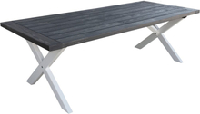 Oxford matbord 220x100 cm - Vit/grå