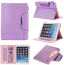 Metal Buckle Flash Powder Wallet Stand Leather Stand Cover for iPad 10.2 (2021)/(2020)/(2019)/Pro (
