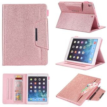 Metal Buckle Flash Powder Wallet Stand Leather Stand Cover for iPad 10.2 (2021)/(2020)/(2019)/Pro (