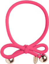 Hair Tie With Gold Bead - Hot Pink Accessories Hair Accessories Scrunchies Rosa Ia Bon*Betinget Tilbud