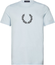 Laurel W Graphic Tee T-shirts Short-sleeved Blå Fred Perry*Betinget Tilbud