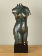 Torso Bronzen beeld, 35 cm.