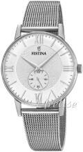Festina F20568-2 Retro Silverfärgad/Stål Ø36 mm